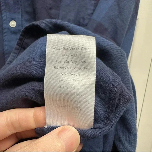 Grayson Frank & Eileen Hero Midi Dress Blue Flannel Check Plaid Size 2 (small) - Picture 13 of 14